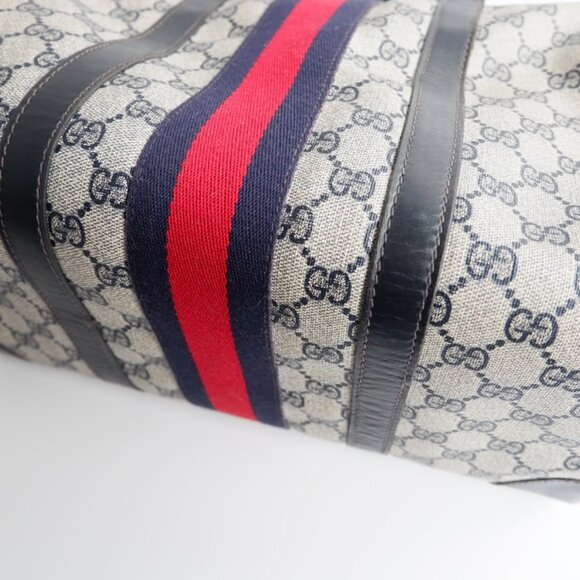 Authentic Preowned Vintage Gucci Navy Boston Bag - Picture 11 of 16
